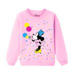 Kuchipoo Girls Regular Fit Winterwear Sweatshirt (© Disney-SWT-308, 8-9 Years, Multi-Colored)