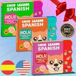 Coco Learns Spanish Bundle Deal, Spanish Toys for Toddlers 1-3, Spanish Baby Books, Bilingual Children’s Book, Baby Books 0-6 Months in Spanish, Libros En Español para Niños, Baby Musical Toys