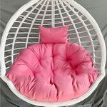 ANAND INDIA GROUPS Polyester Designer Round Cushion for Hanging Basket Swing Chair for Outdoor Egg Swing Chair/Garden Swing, Seat Padded Pillow(Peach)