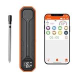 Dewjom Wireless Meat Thermometer – Digital Cooking Thermometer with Wireless Probe – 500Ft Remote Range Food Thermometer – with iOS & Android Read App -Preprogrammed Temperatures for BBQ, Oven, Grill