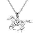 YFN Horse Necklace for Girls Sterling Silver Horse Pendant Necklace Horse Jewellery Horse Gifts for Women Girls