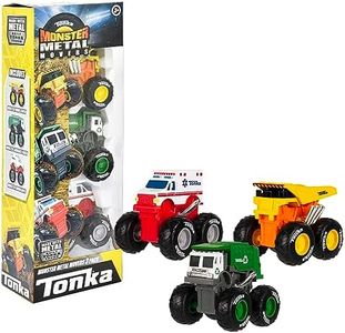 Tonka Monster Metal Movers 3-Pack Dump Truck, Garbage Truck & EMT Truck