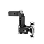 B&W 2.5 Inch Adjustable Receiver Style Tow & Stow Trailer Hitch Dual Ball Mount with 7 Inch Drop and 14,500 Gross Trailer Weight Capacity