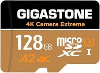 [5-Yrs Free Data Recovery] GIGASTONE 128GB Micro SD Card, Camera Extreme MAX, Up to 160/100 MB/s, MicroSDXC Memory Card for DJI, Gopro, Insta360, Dashcam, 4K Video, UHS-I A2 V30 U3 with Adapter