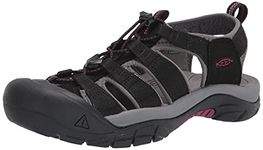 KEEN Women's Newport H2 Sandal, Black/Raspberry Wine, 8.5 M (Medium) US