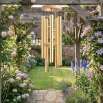 32 Inch Deep Tone Wind Chimes for Garden, Premium Beech Wood Life Tree Memorial Wind Chimes, Thickened Aluminum Tubes, Waterproof Rust-Proof Windchimes for Outdoor, Healing, Gift (Gold)