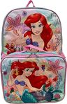 Ruz Group Kid's Licensed 16 Inch Backpack With Removable Lunch Box Set (Little Mermaid Aqua)