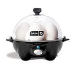 DASH Rapid 6 Capacity Electric Cooker for Hard Boiled, Poached, Scrambled Eggs, or Omelets with Auto Shut Off Feature, One Size, Black