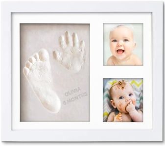 Kit per Incorniciare Impronte di Mani e Piedi per Neonati | Cornice in Legno per Foto Bambini e Bambine - Perfetto per Regalo Ricordo, Nuove Nascite, Compleanni, Neomamma Infanzia | Non Tossico