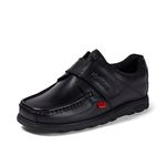 Kickers Boys Fragma Leather Shoe in Black - Size 4 UK - Black
