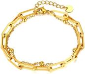 ARZASGO Charm Bracelet, Gold-plated