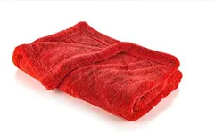 The Rag Company - The 1500 - Heavy Duty Microfiber Drying Towel; Perfect for Trucks, Commercial Vehicles, RVs, Boats, and More; Premium 70/30 Blend Twist Loop Design, 1500gsm, 30in x 30in, Red