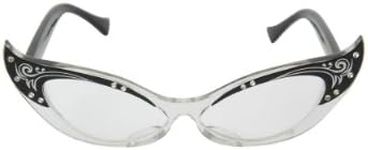 elope Vintage Cat Eye Glasses Black