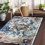 Status Multi Printed Vintage Persian Carpet Rug Runner for Bedroom/Living Area/Home with Anti Slip Backing (419, 4 x 6)