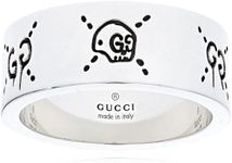 Gucci 455318-J8400 Unisex Ring, Silver, No Gemstone