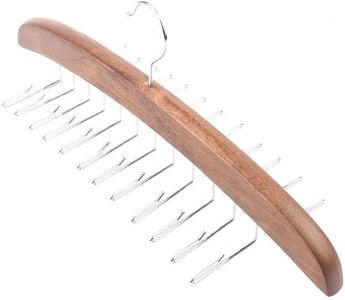 Tie Belt Scarf 24 Hooks Hanger Rack Clip Organiser Holder Storage Wood