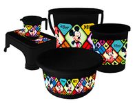 Kuber Industries Disney Mickey Minnie Print 5 Piece Bathroom Set (Black)-KUBMARTS15274 -HS_35_KUBMARTS17968