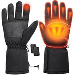 Heated Gloves for Men Women,Rechargeable Electric Heating Touchscreen Hand Warmers Gloves,Washable Ski Gloves Non-Slip Thermal Gloves Windproof Heated Winter Gloves for Snow Biking Skiing Outdoor