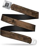 Buckle-Down unisex adult Buckle-down Seatbelt Wood Grain Regular Belt, Multicolor, 1.5 Wide - 24-38 Inches in Length US