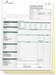 NextDayLabels - Landscaping Work Order Form/Invoice/Billing Sheets, 3 Part Carbonless (100 Sets) Letter Size Forms