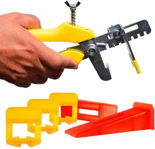 Emaistore Tile Leveling System (1/51 Inch) – 400 Tile Spacers, 200 Reusable Wedges & Tile Plier – Ideal for Seamless Floor & Wall Tile Installation – 0.5mm Ceramic & Stone Spacers