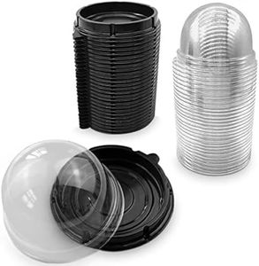 50-Pack Mini Cupcake Containers - 2.8x2.8 IN Food Grade Mini Cupcake Boxes & Desk Pet Containers with a Transparent Lid, Made of Quality Plastic for Gifts or Collectibles & Desserts Appealing Display