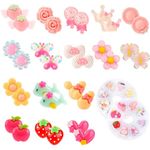 SANNIDHI® 16 Pairs Cute Earrings for Girls 5+ Years, Stylish Clip On Earrings for Kids, Pretend Princess Play Clip Earrings for Kids, No Pierced Cartoon Earrings for Girls Kids Jewelry Gift