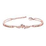 Gzrlyf Mommy of an Angel Bracelet Miscarriage Jewelry Infant Loss Gifts Memorial Gifts for Loss of Loved One (Rose Gold)