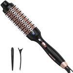 Wavytalk Pro Thermal Brush for Blowout Look, 1 1/2 Inch Ionic Heated Round Brush Makes Hair Smoother, Dual Voltage Thermal Round Brush Get Natural Curls, Easy to Use, 30S Fast Heating