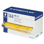 Staedtler Yellow School Pencils, Pre-Sharpened HB/#2, Wood Pencils with Eraser, 144ct Class Pack, 13247C144A