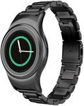 Gheper Metal Watchband Compatible with Samsung Gear S2 SM-R720/SM-R730 Quick Fit Stainless Steel Wristband Strap Replacement for Gear S2 R720/R730 Smartwatch Accessory