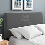 Gallop Sleep Plain Plush Super Padded Headboard in Plush Velvet for Divan Bed (Grey, king Size 5 FEET, Height 24 INCHES)