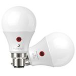 SINCELIGHT Dusk to Dawn LED Light Bulb 9W with Dual Photocell Sensors, ON/Off Automatic Depends on the Daylight Level, Outdoor Night Light from Dusk Till Dawn, Security Bulbs, Warm White 3000K, 2 Pack