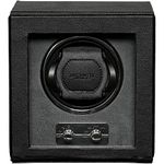 ROTHWELL Single Watch Winder for Automatic Watches with Quiet Motor with Multiple Speeds and Rotation Settings (Black/Grey)