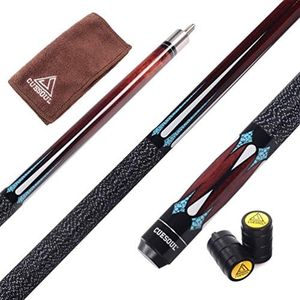 CUESOUL 58 Inch 19oz 1/2 Maple Billiard Stick Pool Cue Set 11.5mm/13mm Tip[Weight Adjustable]