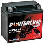 PTX12-BS Powerline Factory Sealed Motorcycle Battery 12V 12Ah
