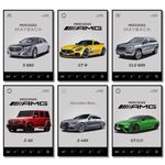 Mercedes Car Posters A4 (Set of 6) Car Posters Mercedes AMG, Maybach, S Class, G Wagon | Mercedes Posters Sportscar Unframed Matt Laminated Car Poster | For Home, Bedroom, Living, room decoration