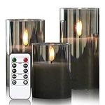GenSwin Glass Flameless Candles wit