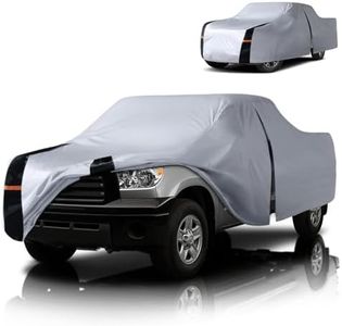Multi-Layer Toyota Tundra Truck Cover, Custom fit Tundra 1999-2021 Access/Extended Cab Short Bed(6.2')Car Cover Waterproof All Weather, Full Exterior Cover Rain Wind and UV Protection With Door Zipper