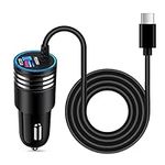 48W Super Fast Samsung Car Charger USB C Rapid Android Car Adapter with 30W Built-in Type C Fast Charging Cable for Samsung Galaxy S24 S23 Ultra S22 S21 S20 FE A15 A14 A54 A53 A23 A13 A03S A12 A32 S9