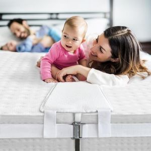 ALOFTT Bed Bridge, Twin to King Bed Bridge, Converter Kit for Twin Beds, Gap Filler Pad with Strap, Quickly Create King Size Bed, Mattress Connector for Guest Room