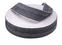 Direct Manufacturing Upholstery Webbing, Herringbone Black/White Cotton, Traditional Jute 2" 50mm x 10m - Made in The UK