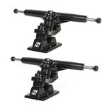 ANTWHEEL Sidewinder II Longboard/Skateboard/surf Skateboard Black Skateboard Double Kingpin Trucks 7" Hanger 9.72" Axle (Set of 2) Free Hardware (7" Hanger 9.72" Axle)