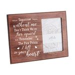 FINGERINSPIRE 15X10cm Picture Frame Pet Memorial Picture Frame with Paw Prints Saddle Brown Wood Photo Frame Rectangle Frame with Just Remember The Paw Prints I Left In Your Heart Words