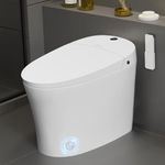 EPLO Smart Toilet,Bidet Toilet with Booster Pump,Blackout Flush,Heated Seat,Dual Auto Flush, Foot Sensor Operation,Modern Tankless Elongated Toilets with LED Display for Bathrooms E16BP