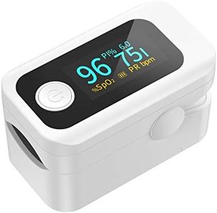 Wawech Oxymètre de Doigt Professionnel, Oxymetre de Pouls avec écran LED, Moniteur de Fréquence Cardiaque, Saturometre Oxymetre pour Mesurer SpO2 PI et PR, avec Fonction de Mémoire et Alarme