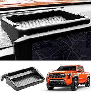 KSGMFED 8 Inch Dash Center Console Tray Compatible with Toyota Tacoma 2024 Accessories,Dashboard Insert Storage Organizer Container 8" Screen Back Tray Storage Box Insert Accessories