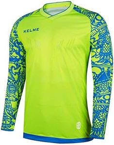 KELME Kids Padded Goalie Shirt, Youth Goalkeeper Jersey, Long Sleeve Turf Training Soccer Uniform