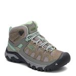 KEEN Women's Targhee Vent Mid Height Breathable Hiking Boots, Fumo/Quiet Green, 9.5