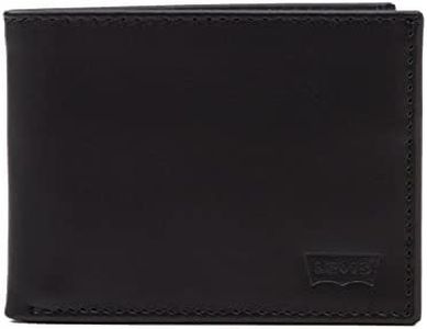 Levi's Batwing Bifold Id, Accessori da viaggio- Portafoglio bi-fold Uomo, Nero (Regular Black), Taglia unica